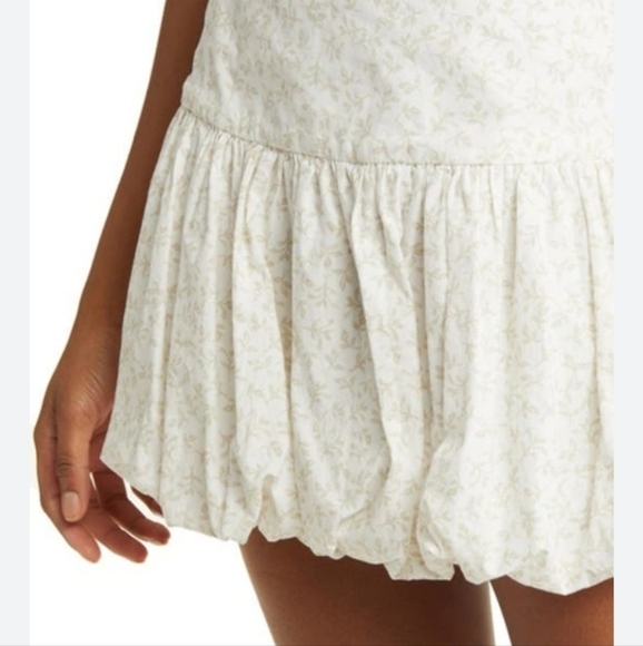 BP. Bubble Miniskirt In White Floral Print New Without Tags M - Picture 1 of 11